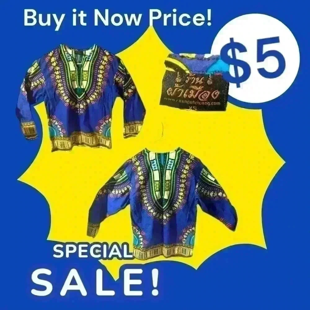Traditional Dashiki Shirt - Unisex African Print - Colorful Ethnic Festival Top